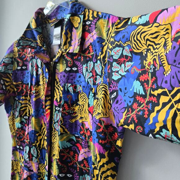 Nooworks Tropi Trip Jumpsuit Coveralls Cotton Womens Size XL Sold Out Rare EUC - Picture 16 of 16